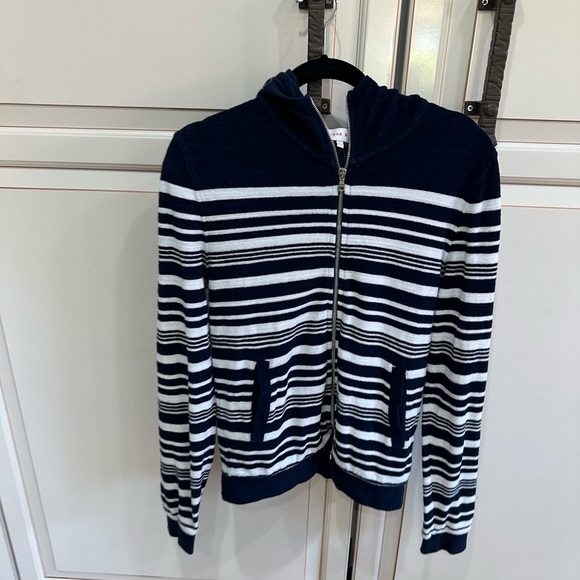 Orlebar Brown Striped Cotton-Terry Zip-Up Hoodie (M1)